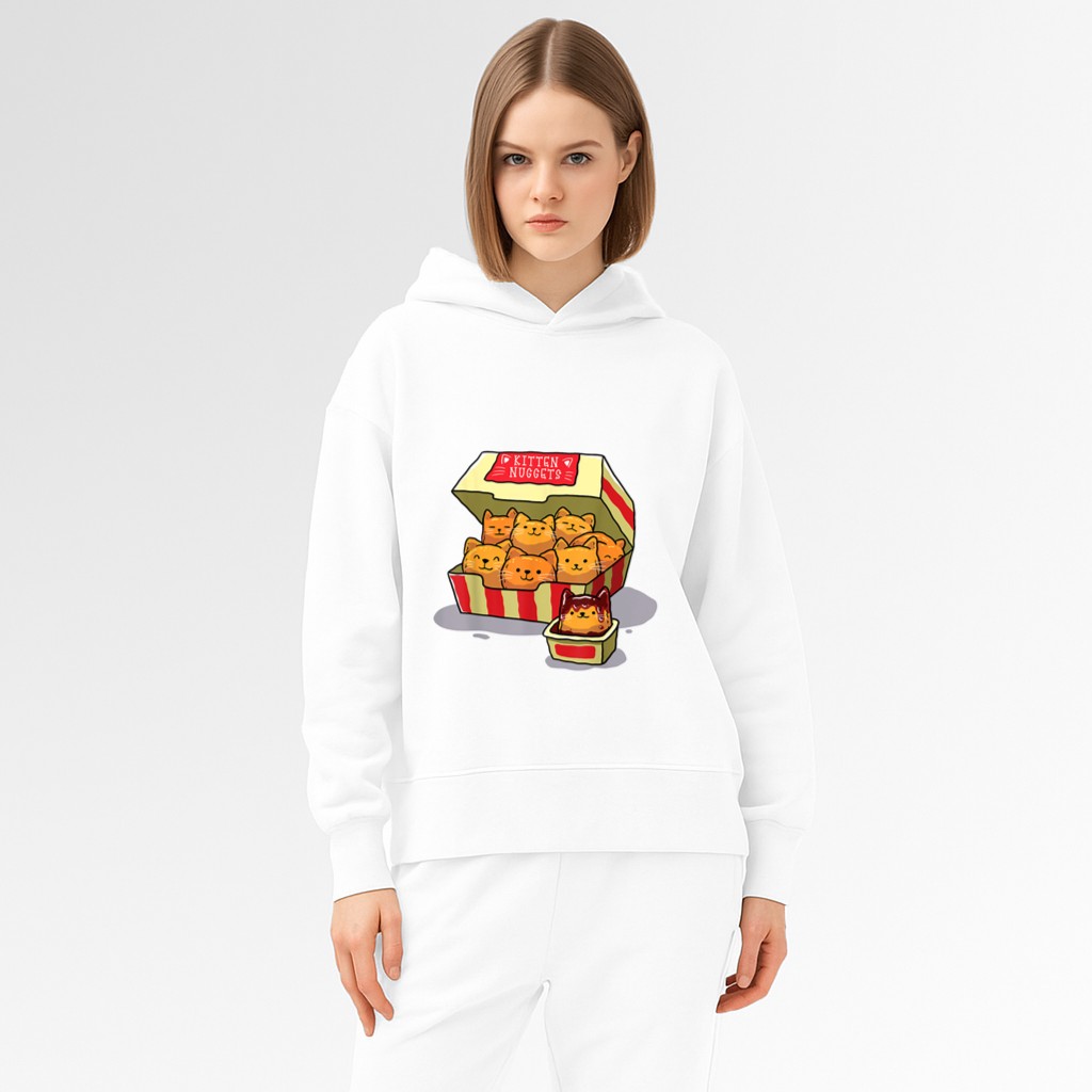 InGENIUS Funny Cat Owner Shirts & Gifts Kitten Nuggets Food Pun Cat Hoodie