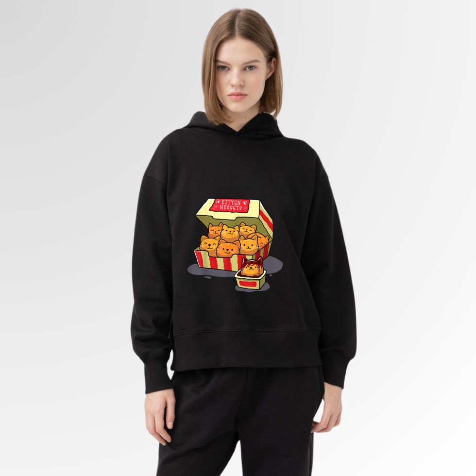 InGENIUS Funny Cat Owner Shirts & Gifts Kitten Nuggets Food Pun Cat Hoodie