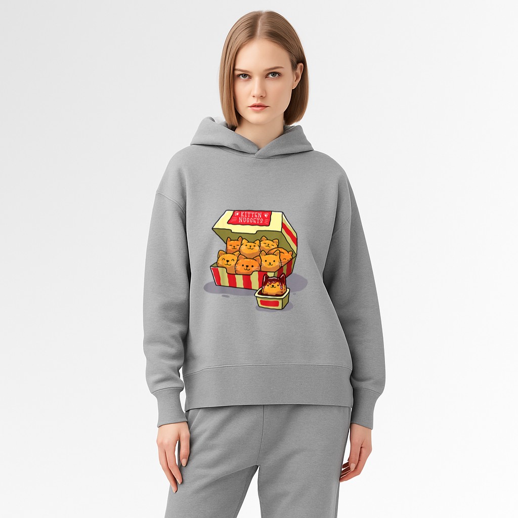 InGENIUS Funny Cat Owner Shirts & Gifts Kitten Nuggets Food Pun Cat Hoodie