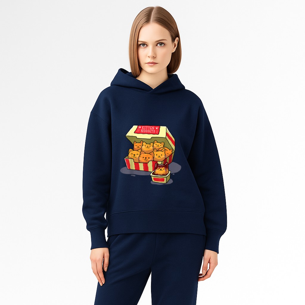 InGENIUS Funny Cat Owner Shirts & Gifts Kitten Nuggets Food Pun Cat Hoodie