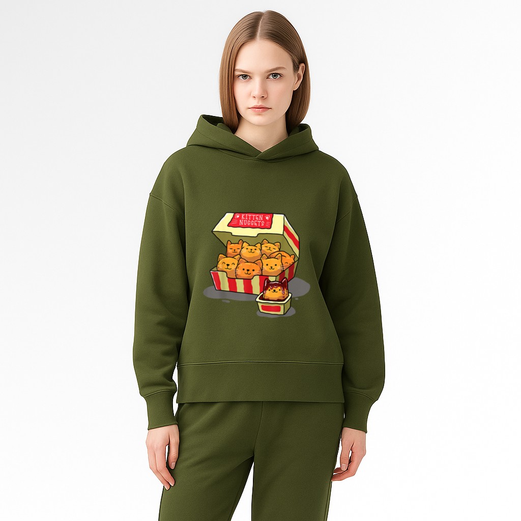 InGENIUS Funny Cat Owner Shirts & Gifts Kitten Nuggets Food Pun Cat Hoodie