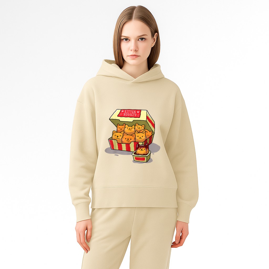 InGENIUS Funny Cat Owner Shirts & Gifts Kitten Nuggets Food Pun Cat Hoodie