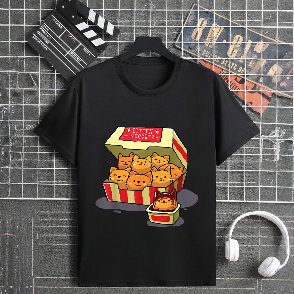 InGENIUS Funny Cat Owner Shirts & Gifts Kitten Nuggets Food Pun Cat T-Shirt