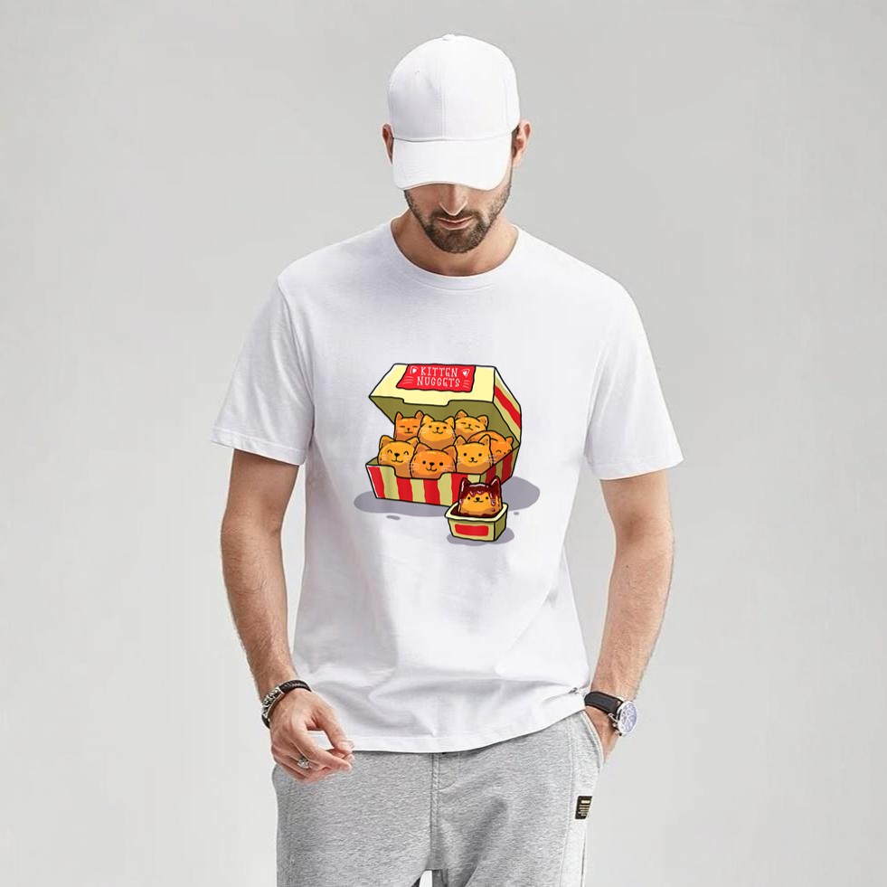 InGENIUS Funny Cat Owner Shirts & Gifts Kitten Nuggets Food Pun Cat T-Shirt