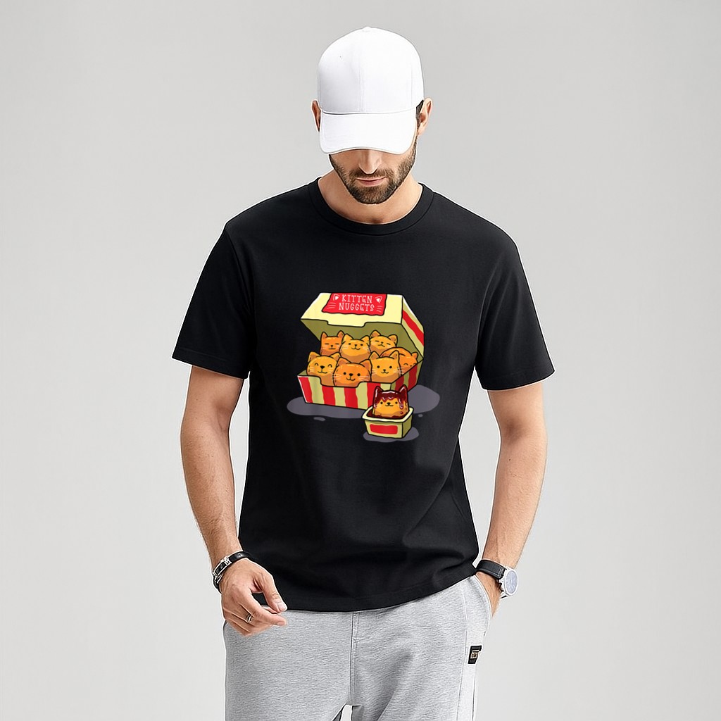 InGENIUS Funny Cat Owner Shirts & Gifts Kitten Nuggets Food Pun Cat T-Shirt