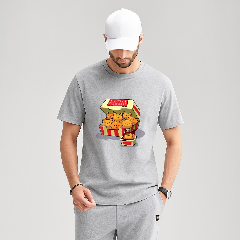 InGENIUS Funny Cat Owner Shirts & Gifts Kitten Nuggets Food Pun Cat T-Shirt