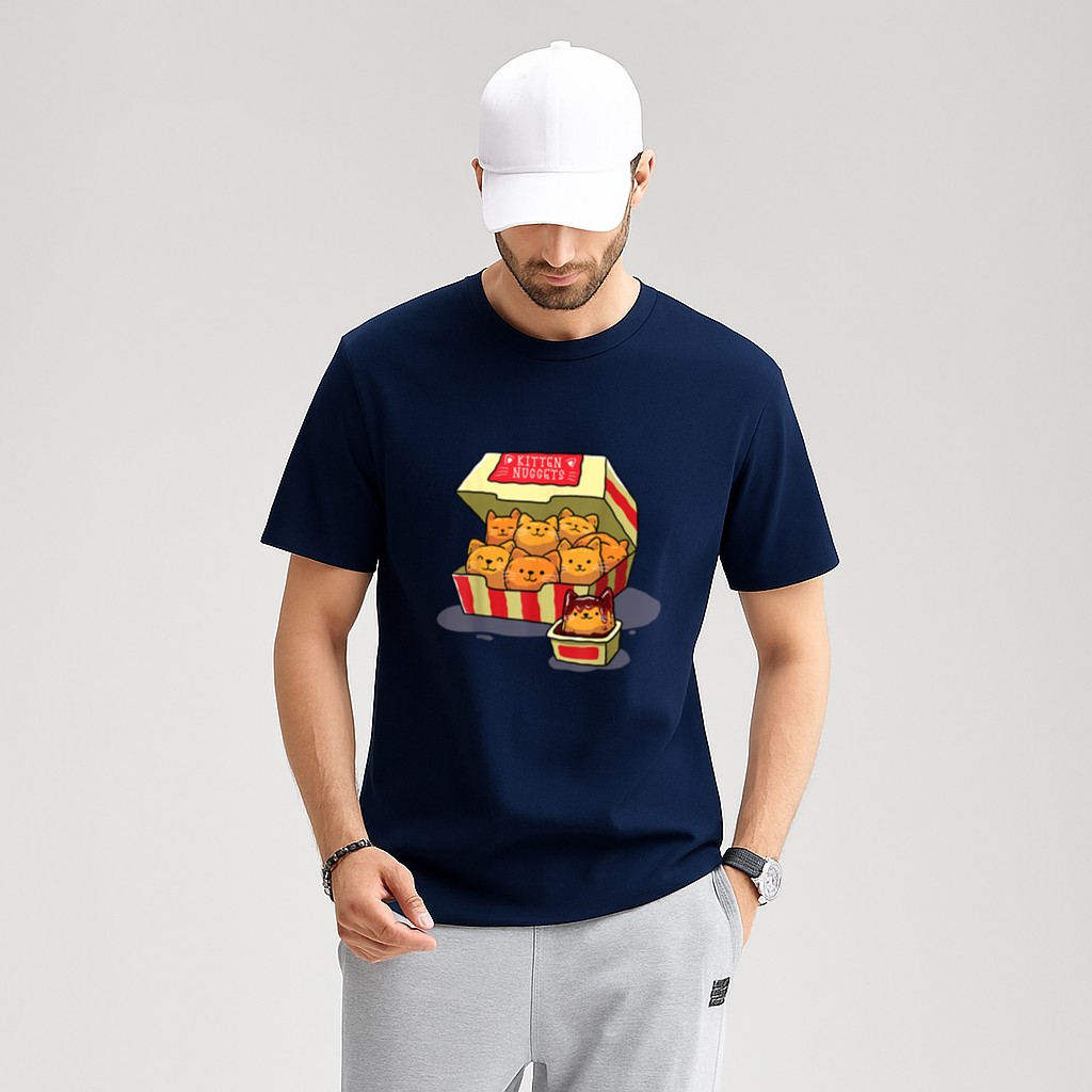 InGENIUS Funny Cat Owner Shirts & Gifts Kitten Nuggets Food Pun Cat T-Shirt
