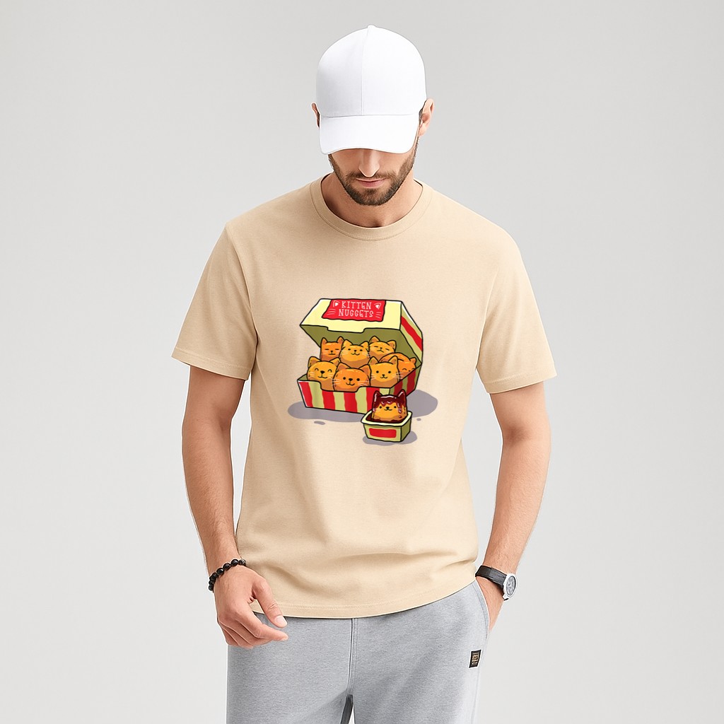InGENIUS Funny Cat Owner Shirts & Gifts Kitten Nuggets Food Pun Cat T-Shirt