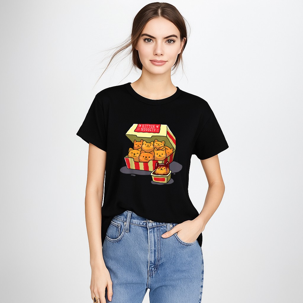 InGENIUS Funny Cat Owner Shirts & Gifts Kitten Nuggets Food Pun Cat T-Shirt