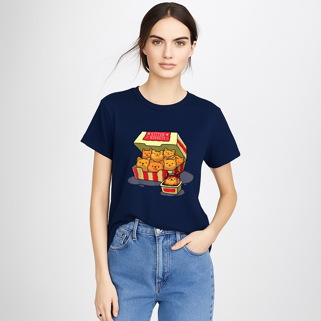 InGENIUS Funny Cat Owner Shirts & Gifts Kitten Nuggets Food Pun Cat T-Shirt
