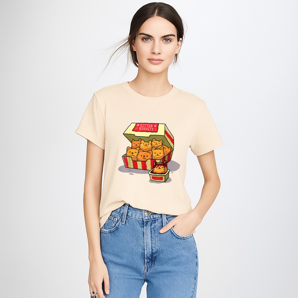 InGENIUS Funny Cat Owner Shirts & Gifts Kitten Nuggets Food Pun Cat T-Shirt