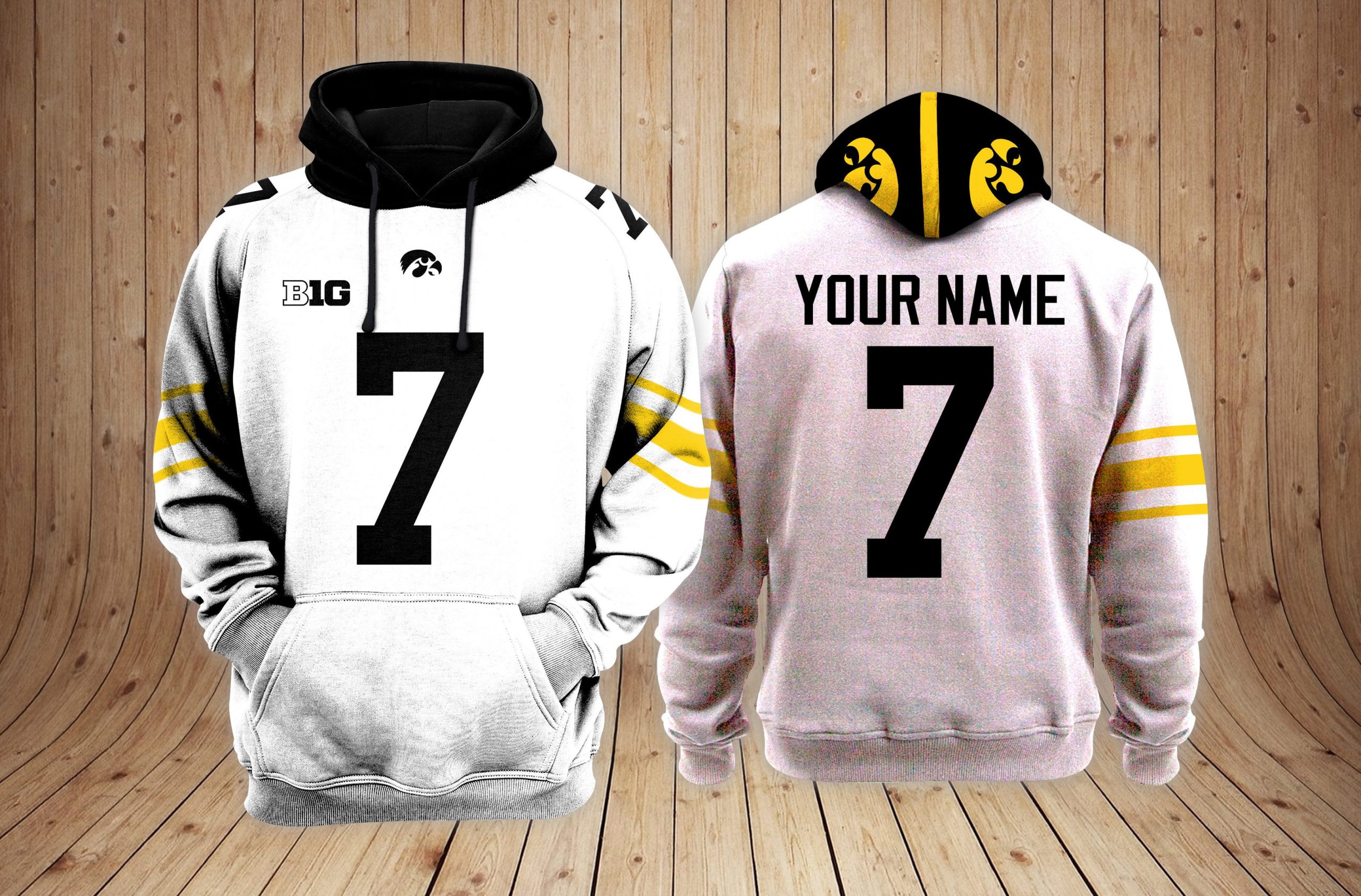 Iowa Hawkeyes football NCAA Custom 3D Hoodie PT22841