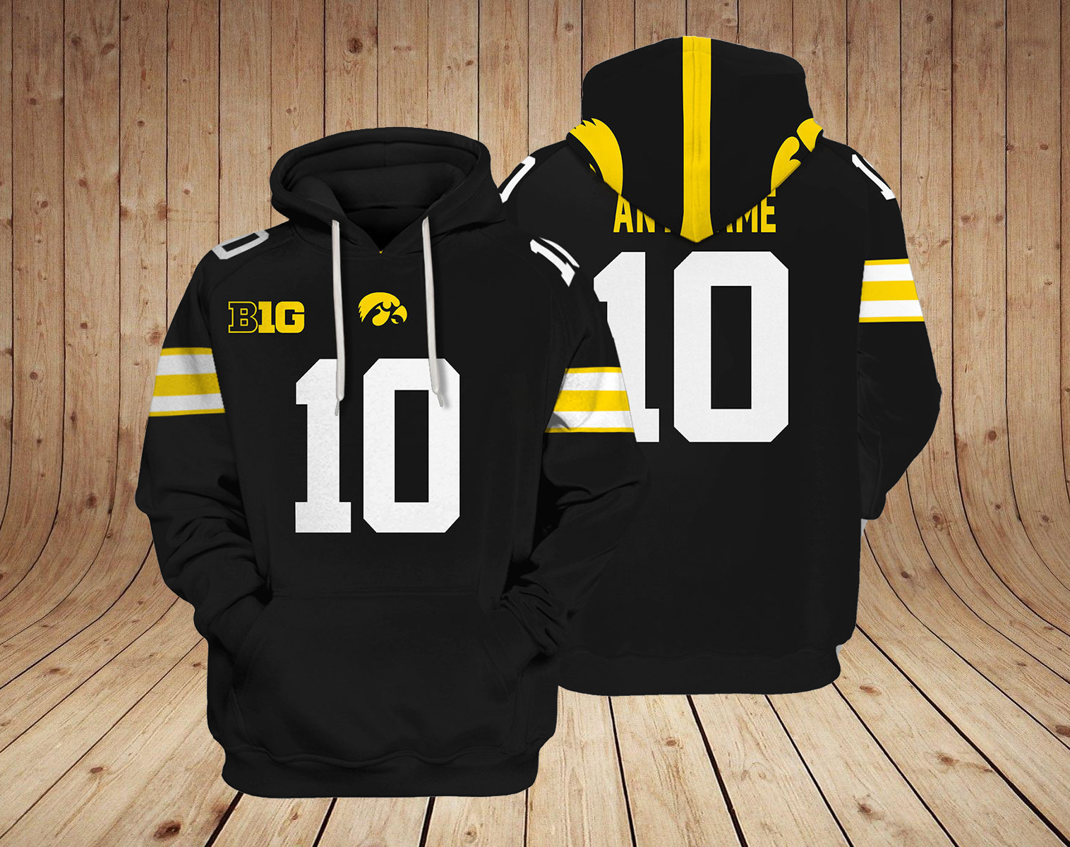 Iowa Hawkeyes football NCAA Custom 3D Hoodie PT22842 Gift For Sport Music Fans