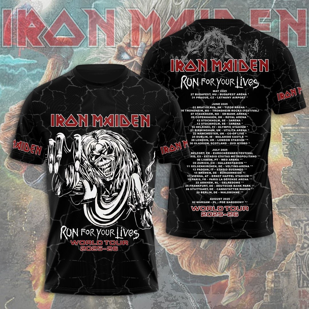 Iron Maiden World Tour 2025-26 Shirt Gifts For Music Lovers