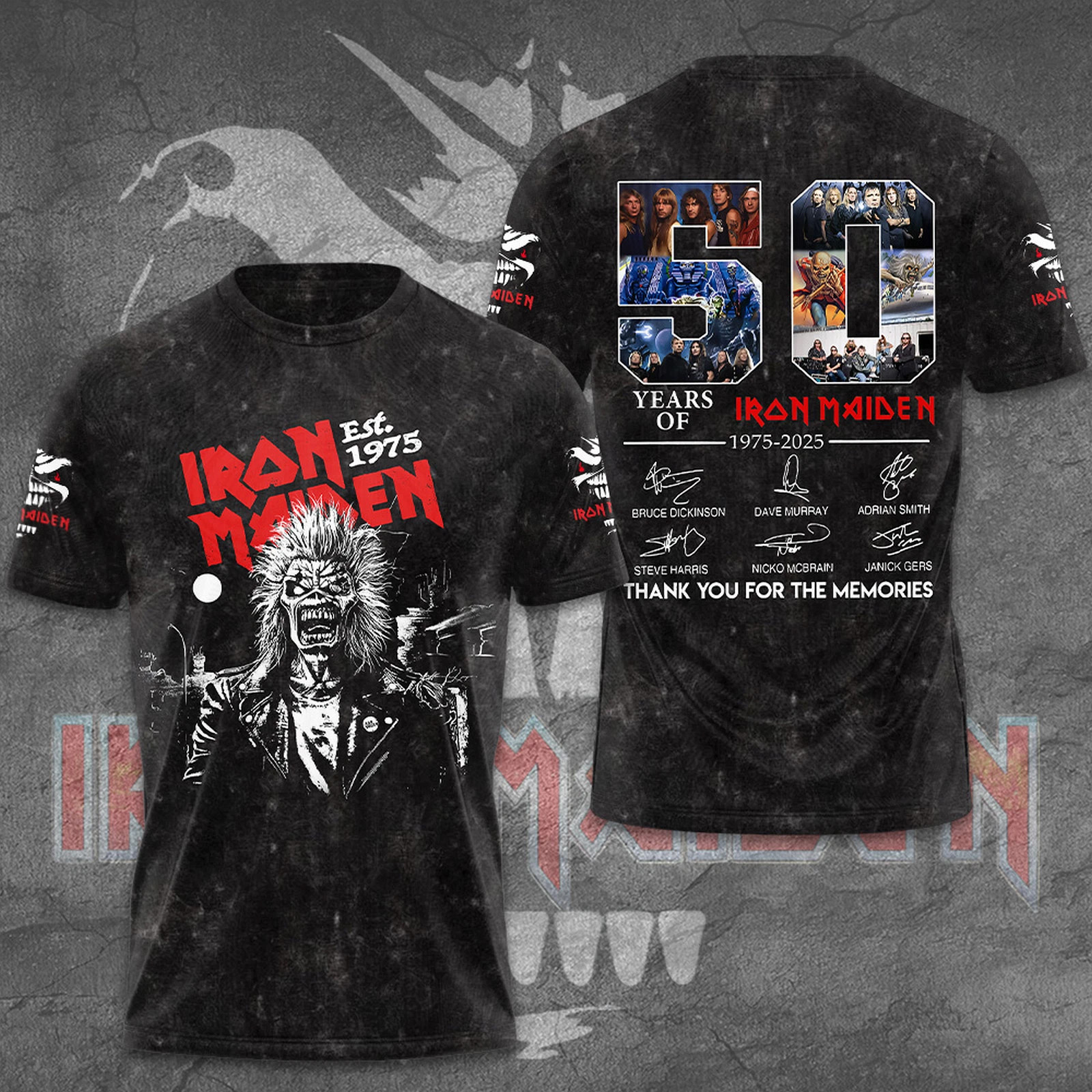 Iron Maiden World Tour 2025 Date Inspired 50th Anniversary Shirt Gift For Fans