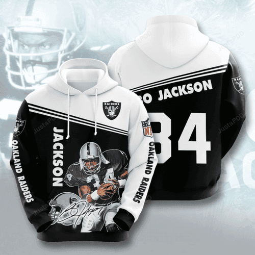 Jackson NFL Oakland 34 Raiders Hoodie  Zip Hoodie Version 741
