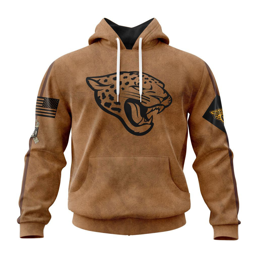 Jacksonville Jaguars Basic Brown NFL 3D Hoodie