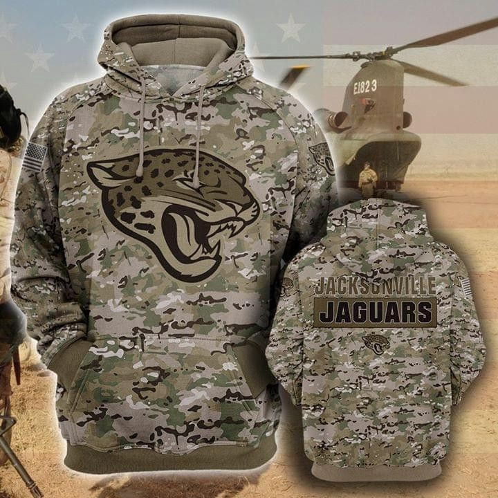 Jacksonville Jaguars Camouflage Pattern Hoodie  Zip Hoodie
