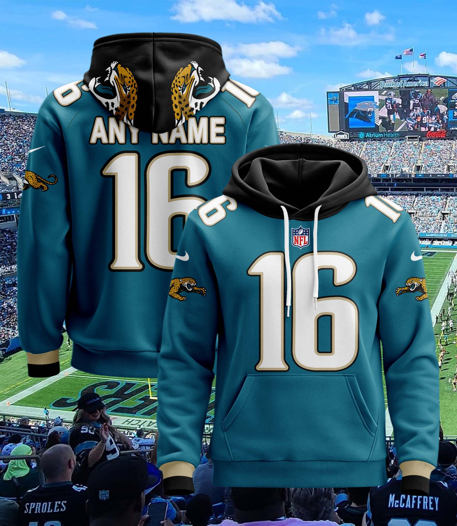 Jacksonville Jaguars Custom Name And Number 3D Hoodie Version 180