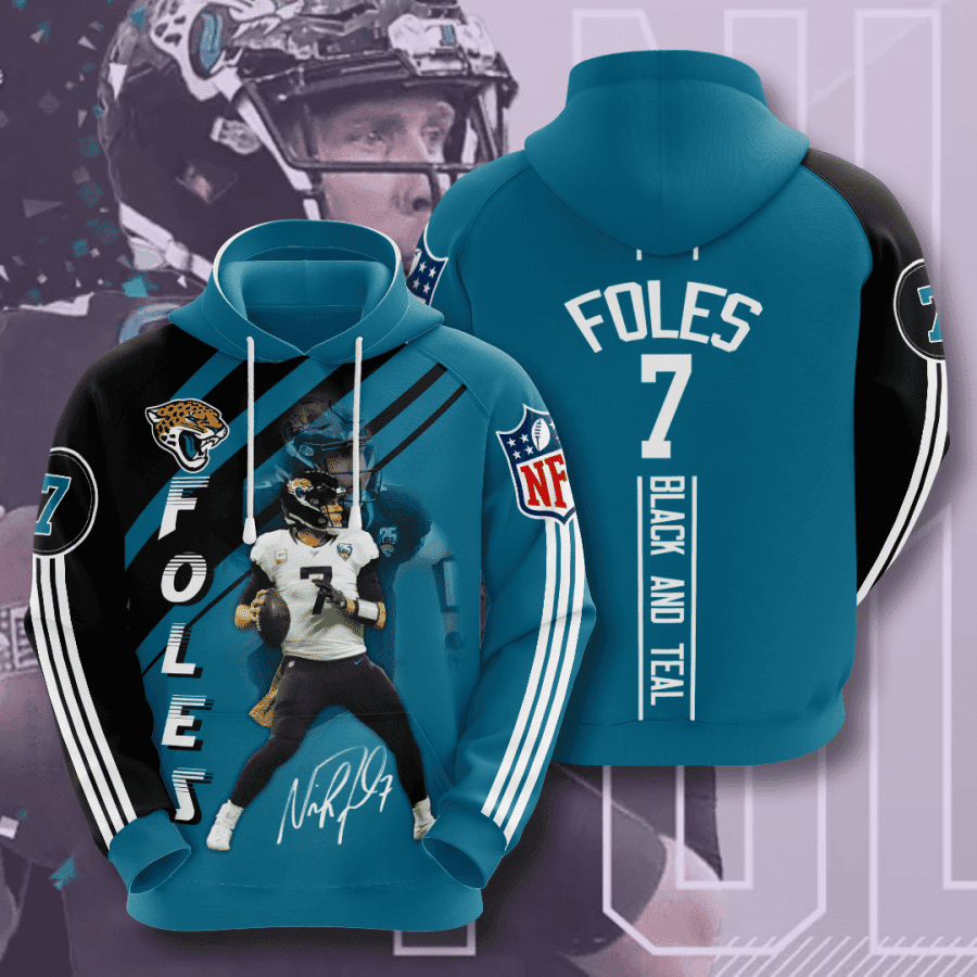 Jacksonville Jaguars Nick Foles Hoodie  Zip Hoodie Version 760