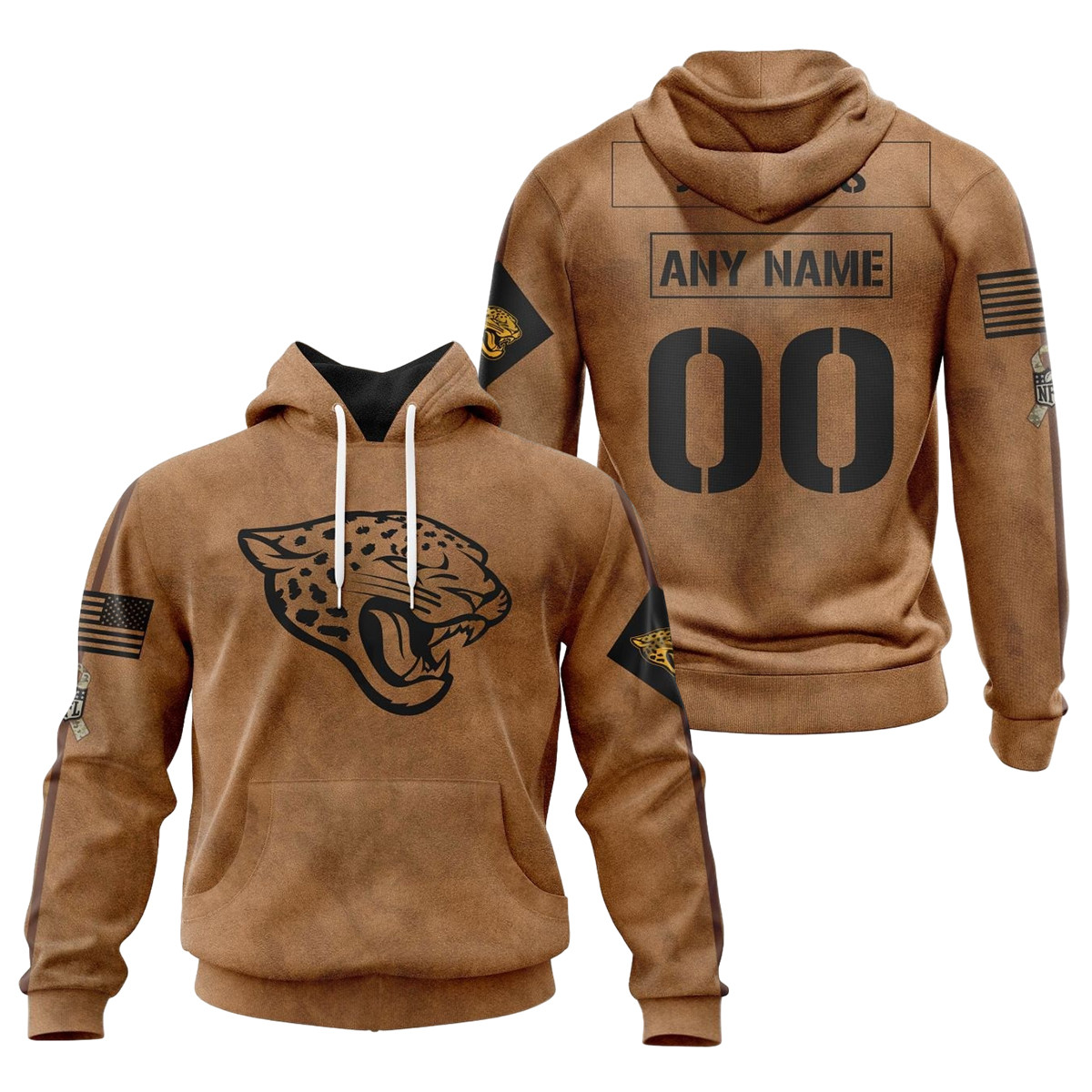 Jacksonville Jaguars Salute To Service Club 3D printed Sweatshirt Hoodie Zipped Hoodie