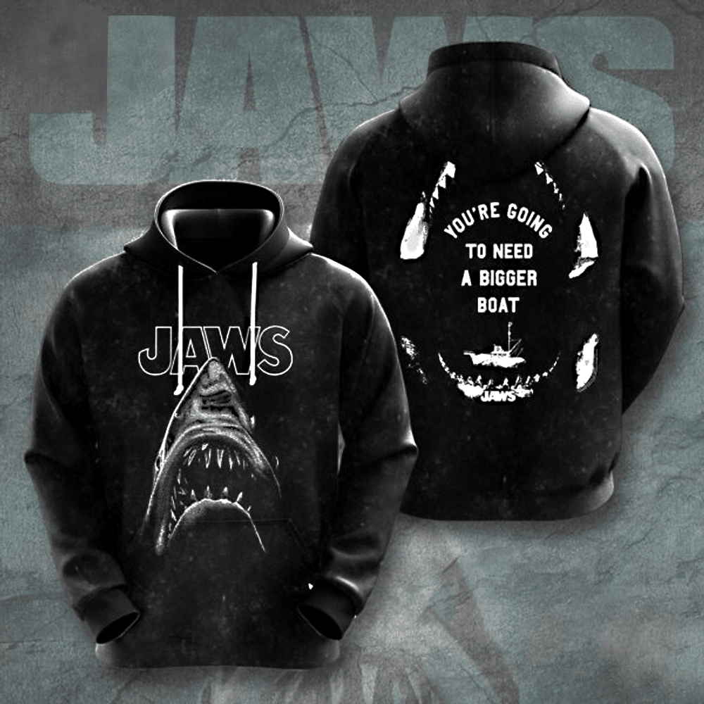 Jaws Youre Going To Need A Bigger Boat Hoodie Best Movie Merch For Film Fans