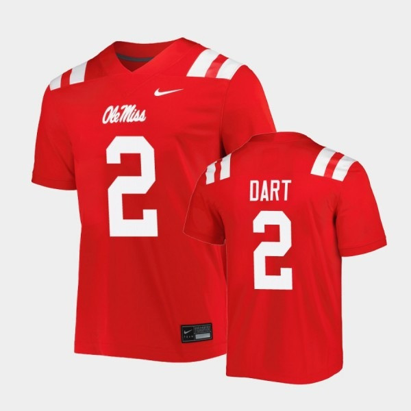 Jaxson Dart Ole Miss Jersey Menâ€™s Ole Miss Rebels Untouchable Red Jaxson Dart #2 Jersey