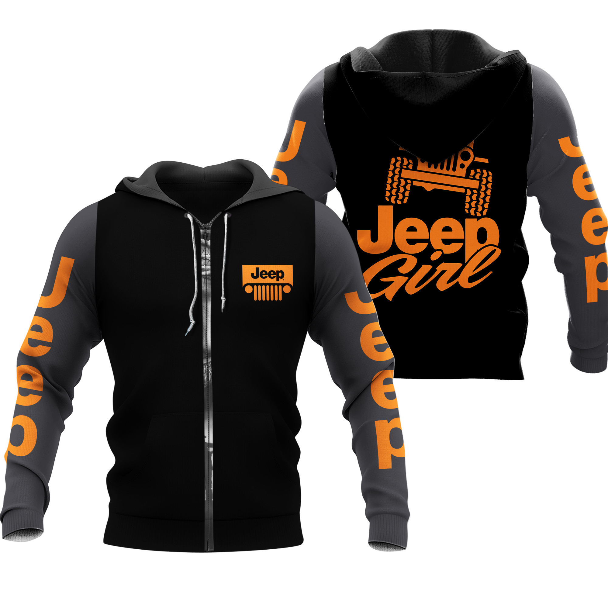 Jeep Girl Hoodie Zip Hoodie