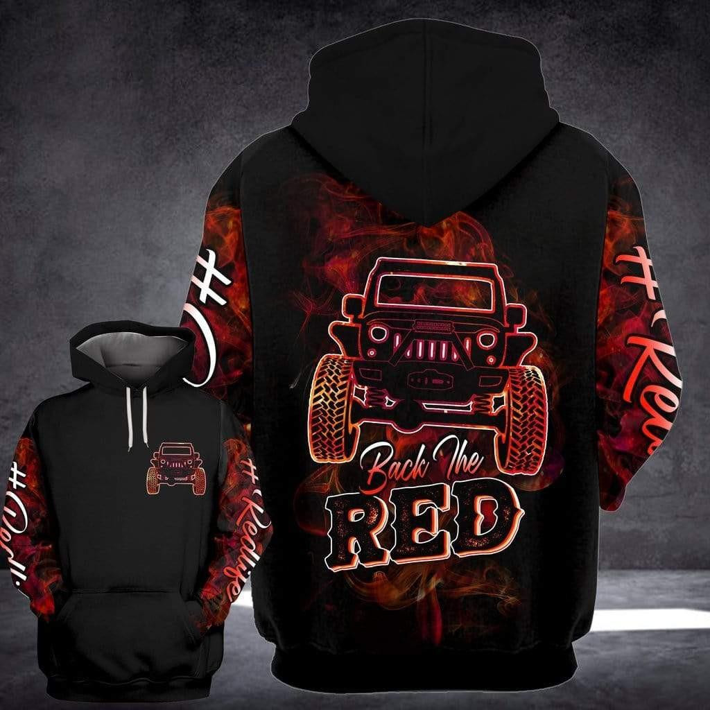 Jeep Love Gift Jeep Back The Red Ver23 All Over Print Hoodie Zip Hoodie