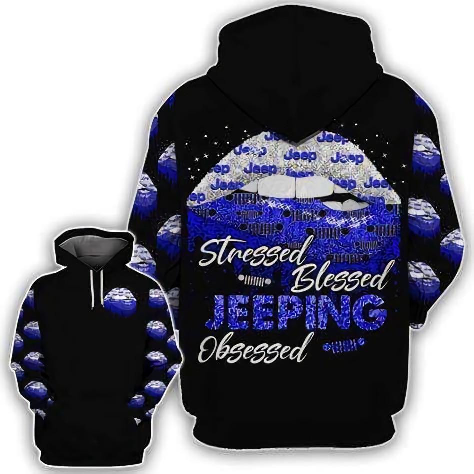 Jeep Love Gift Jeep Jeeping Obsessed Lips All Over Print Hoodie Zip Hoodie