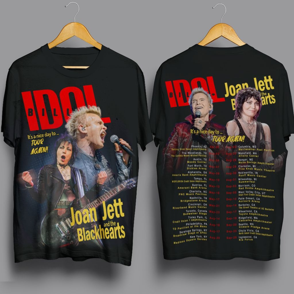 Joan Jett And The Blackhearts Tour Dates 2025 Merch T-Shirt Best Gifts For Music Fans