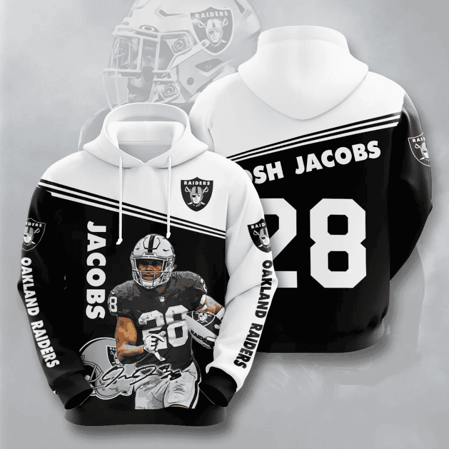 Josh Jacobs Oakland Raiders Hoodie  Zip Hoodie Version 689