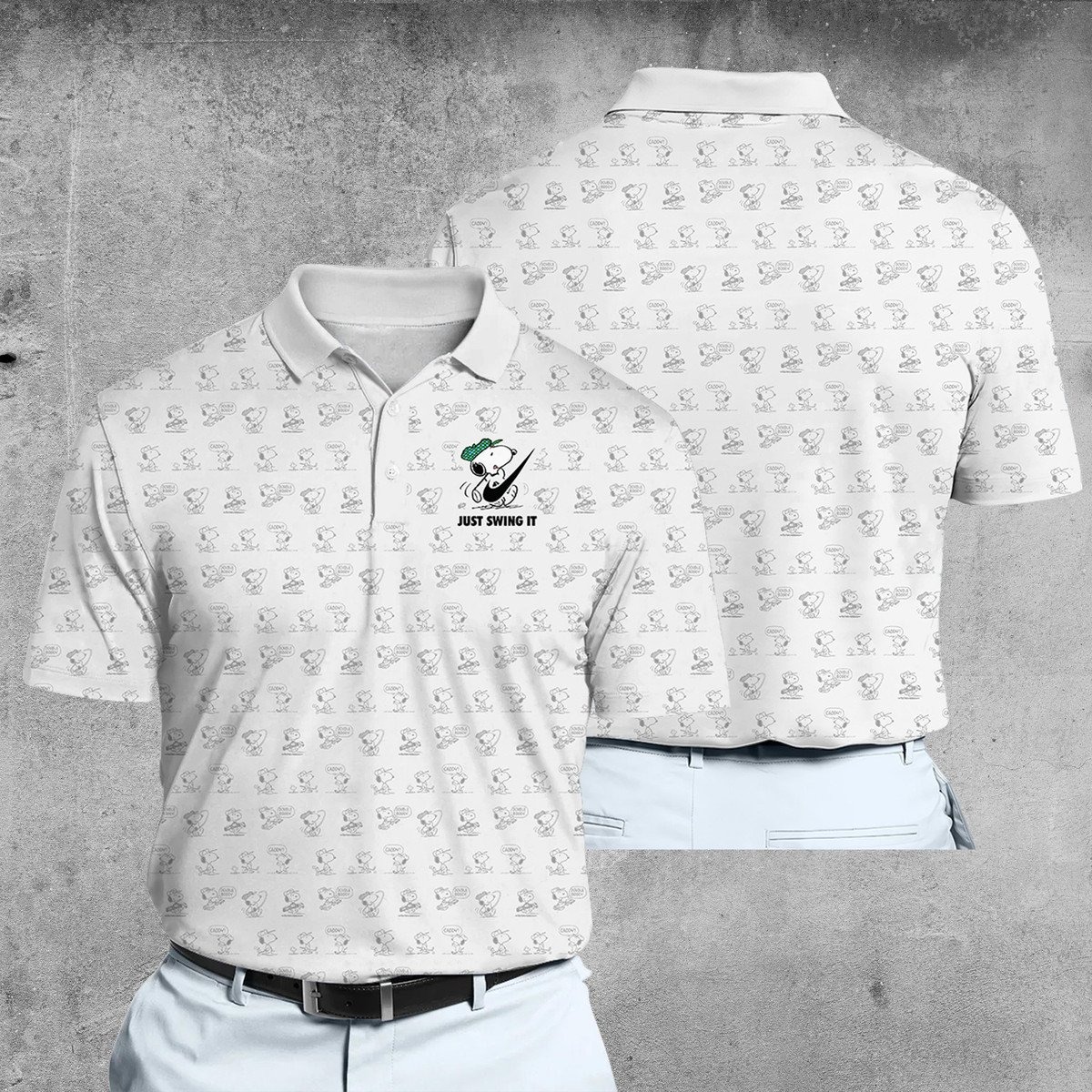 Just Swing It SP Funny Golfing Seamless Pattern Men Polo Shirt Golf Lovers Gifts