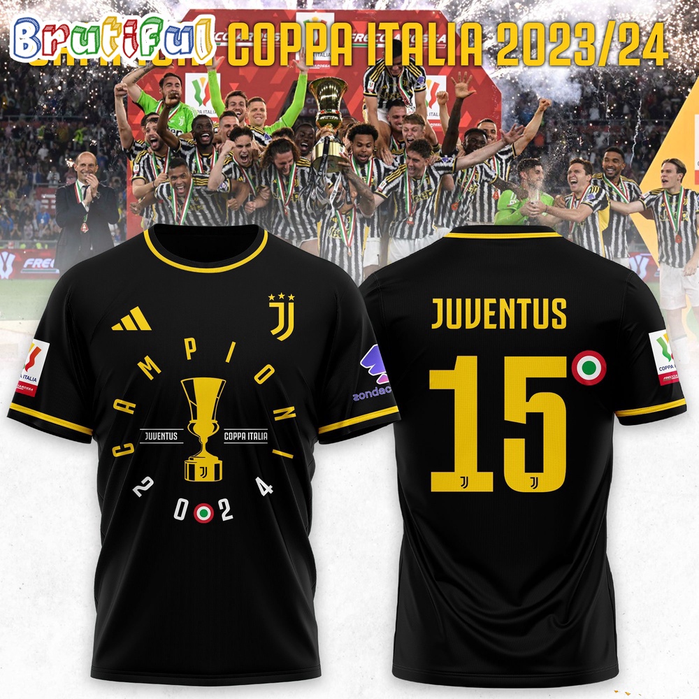Juventus Campioni Coppa Italia 2023-2024 3D Shirt
