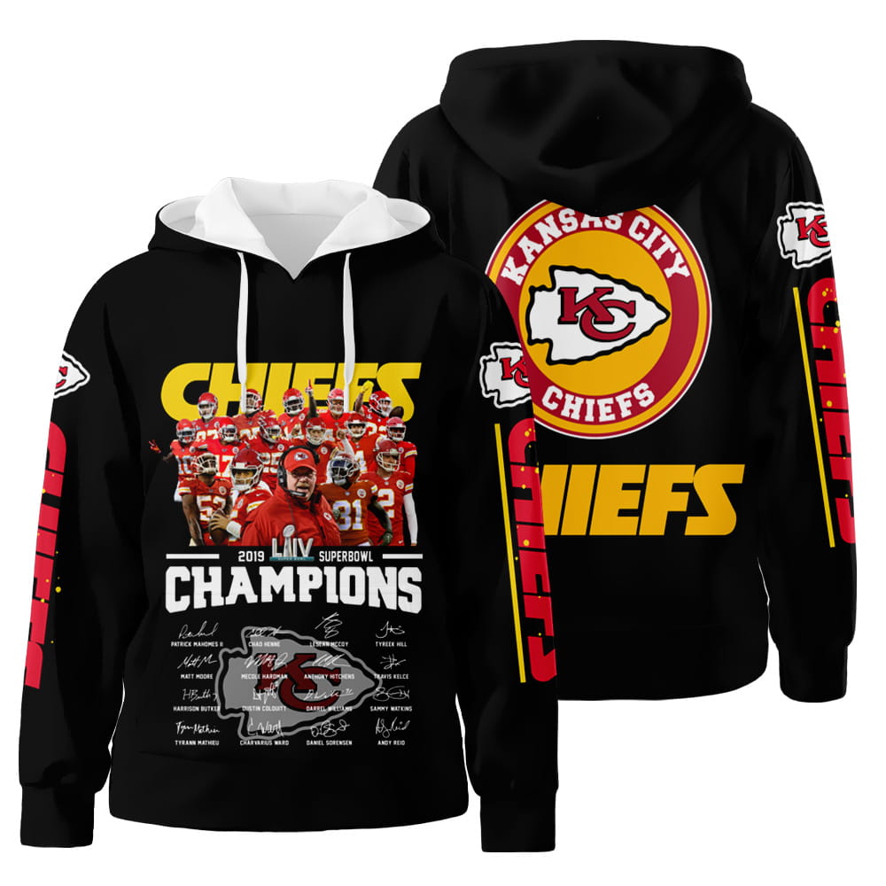 Kansas City Chiefs 2019 Super Bowl Liv Champions 3D All Over Print Hoodie Zip-Up Hoodie