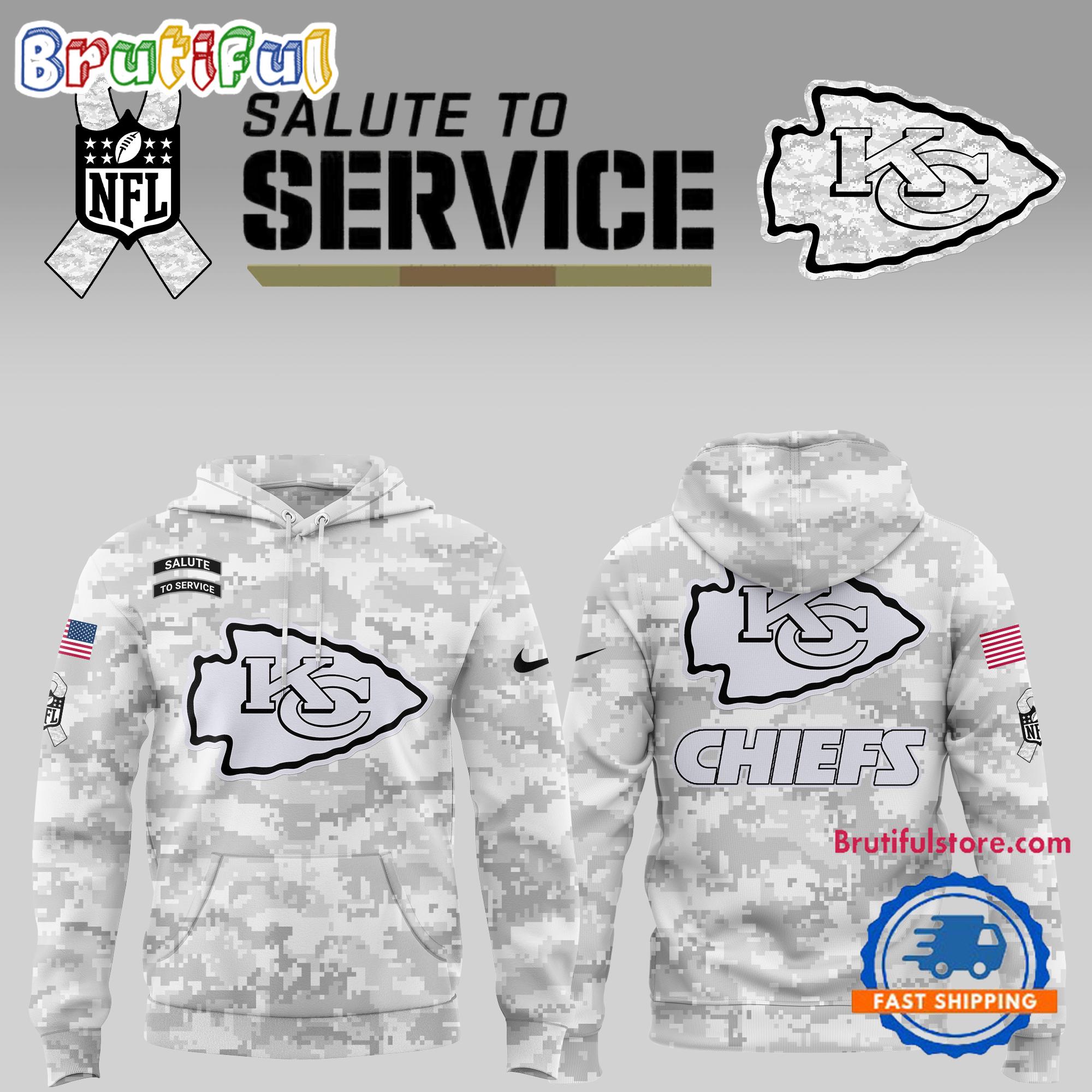 Kansas City Chiefs 2024 Salute to Service Hoodie Premium Merchandise
