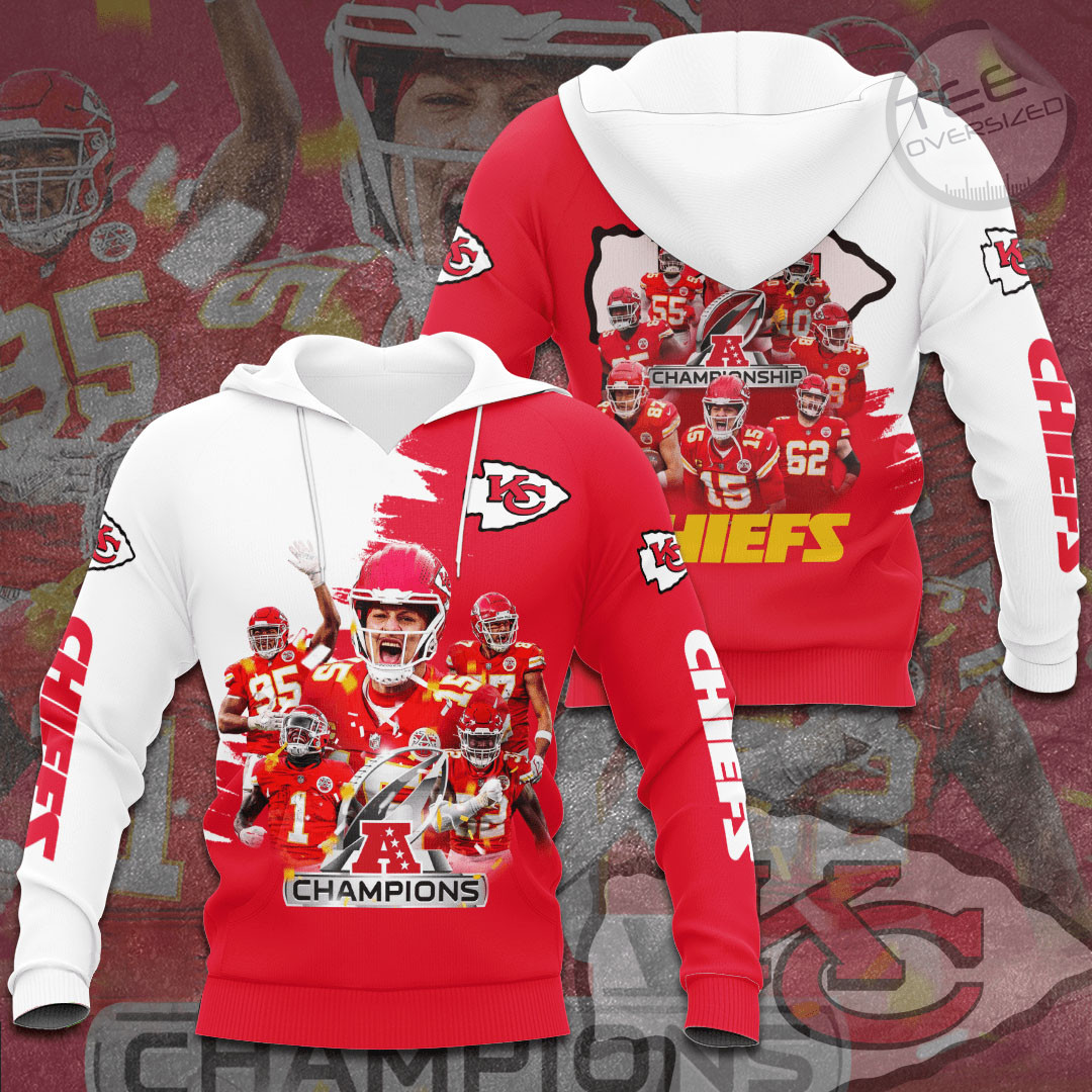 Kansas City Chiefs AFC Champion V2 NFL Football Team Hoodie