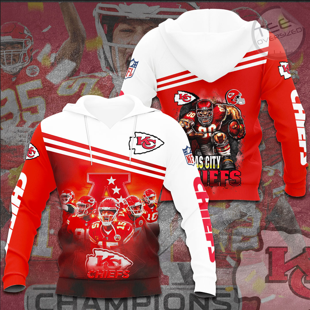 Kansas City Chiefs AFC Champion V5 NFL Football Team Hoodie