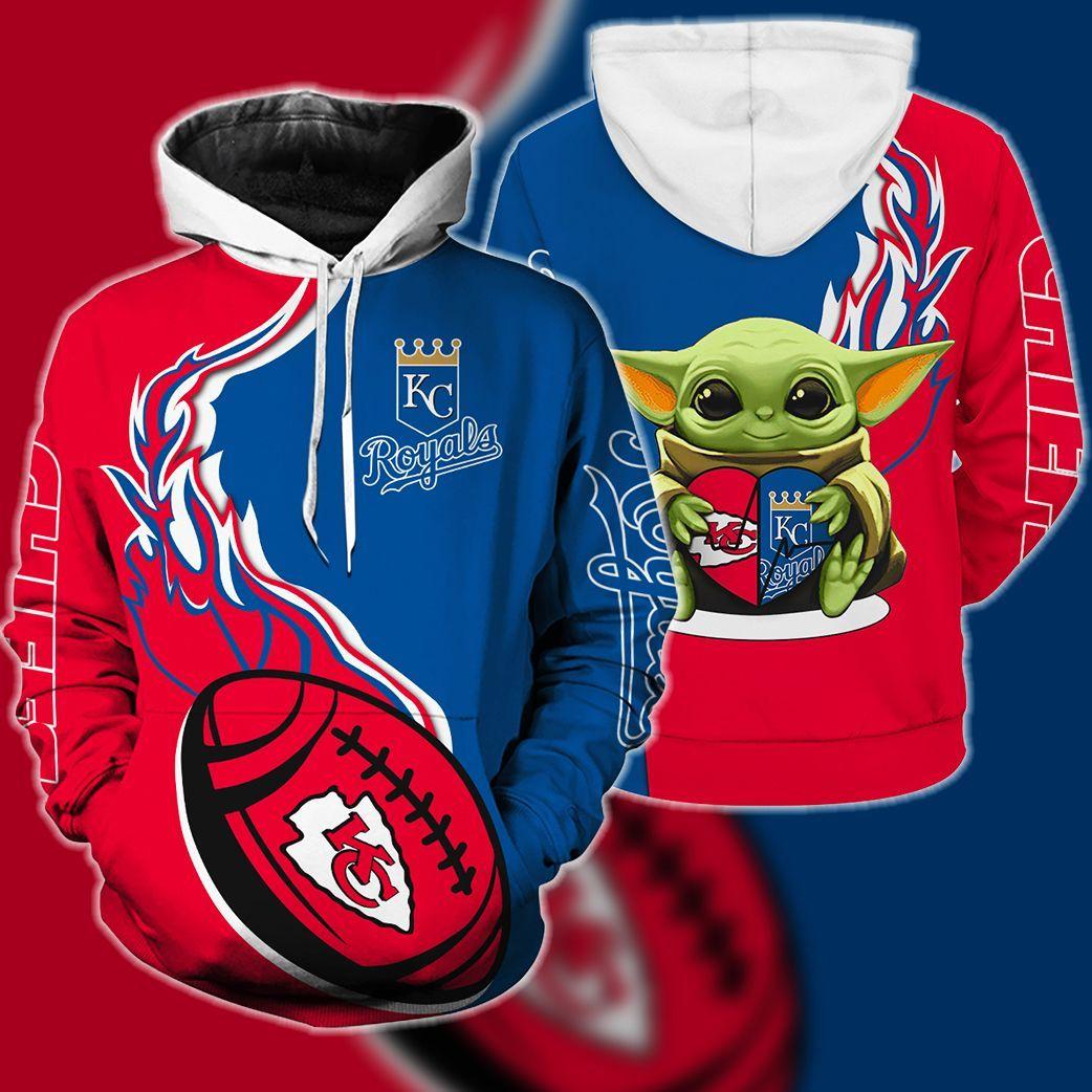 Kansas City Chiefs And KC Royals NFL Football Team Hoodie
