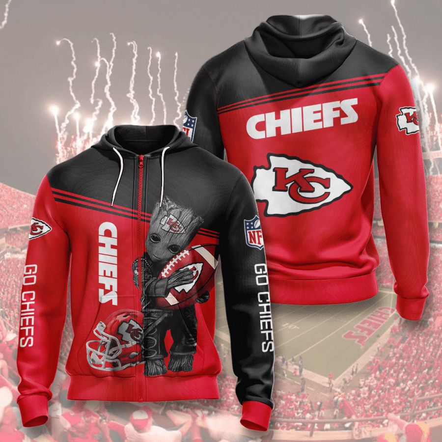 Kansas City Chiefs Groot NFL Football Team Hoodie