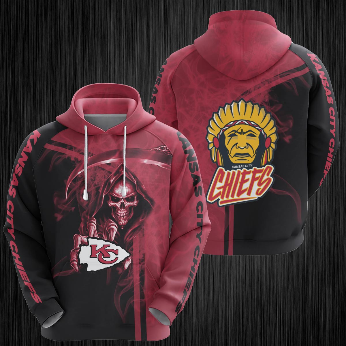 Kansas City Chiefs Hoodie  Zip Hoodie Version 700