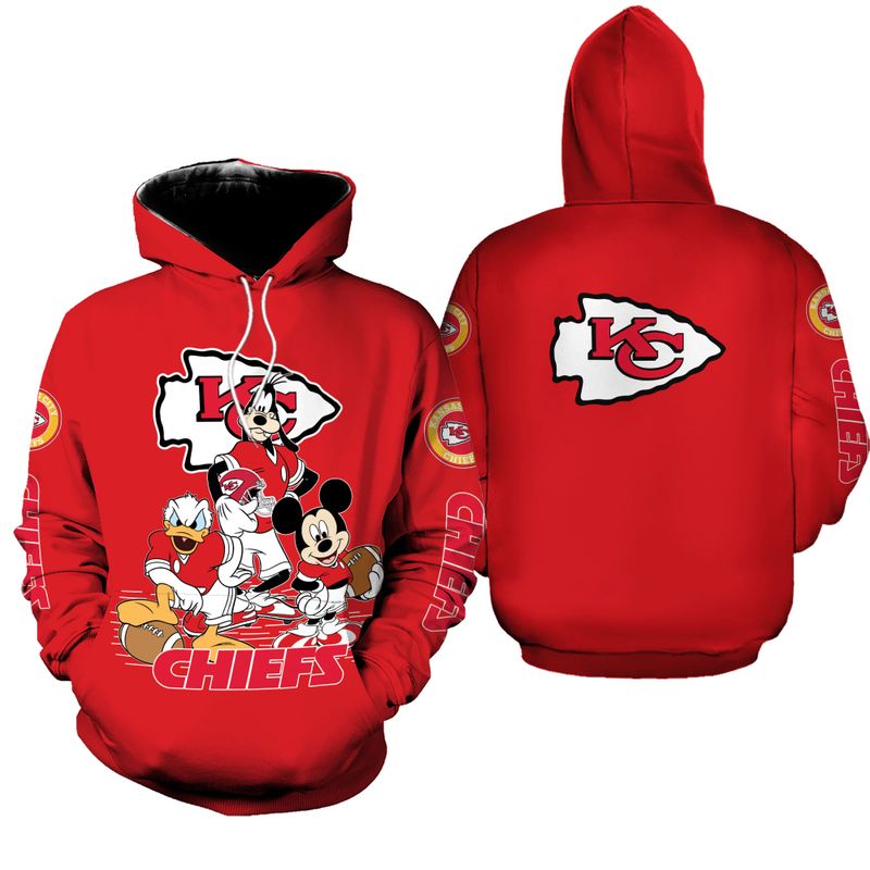 Kansas City Chiefs Mickey Players NFL Football Team Hoodie