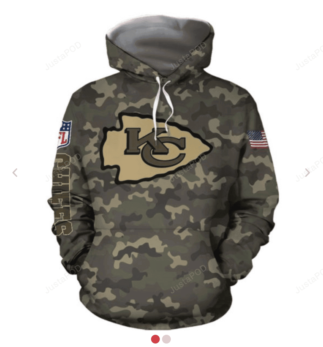 Kansas City Chiefs NFL Camo Hoodie Zip Hoodie