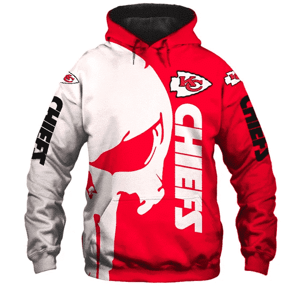Kansas City Chiefs Punisher NFL Unisex 3D Hoodie
