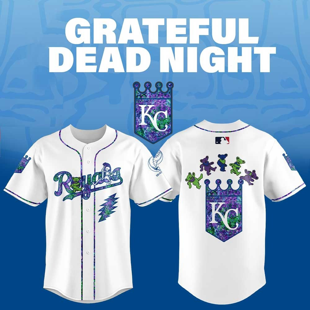 Kansas City Royals 2025 Grateful Dead Night Jersey MLB Baseball Best Gifts For Fans