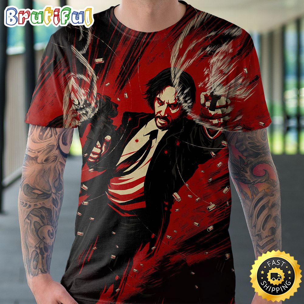 Keanu Reeves John Wick All Over Print Shirt