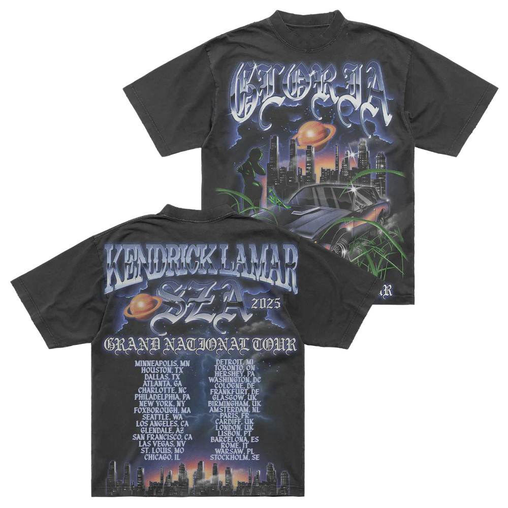 Kendrick Lamar SZA 2025 Grand National Tour T-Shirt Gifts For Music Lovers