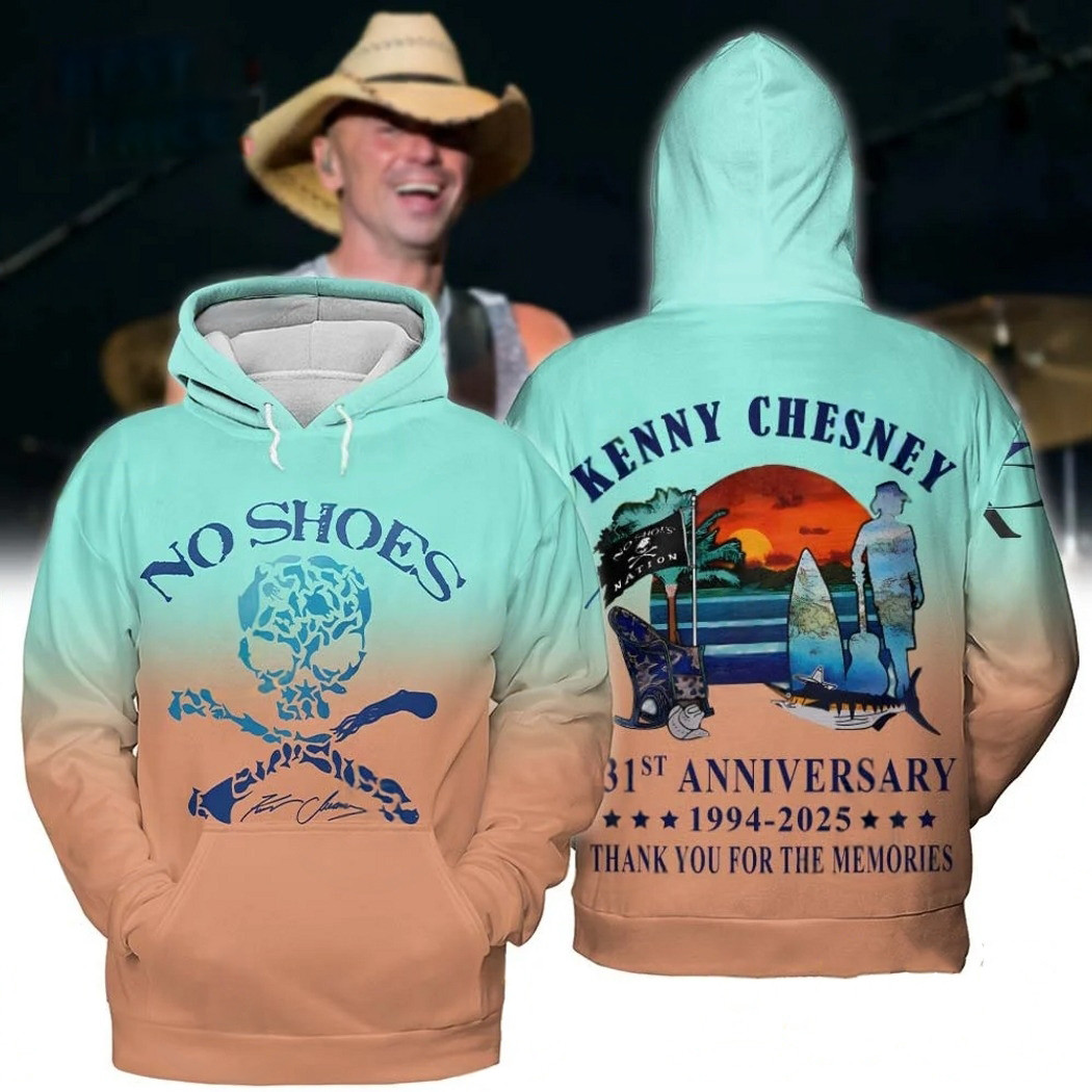 Kenny Chesney 31st Anniversary 1994-2025 Signature Thank You For The Memories Hoodie