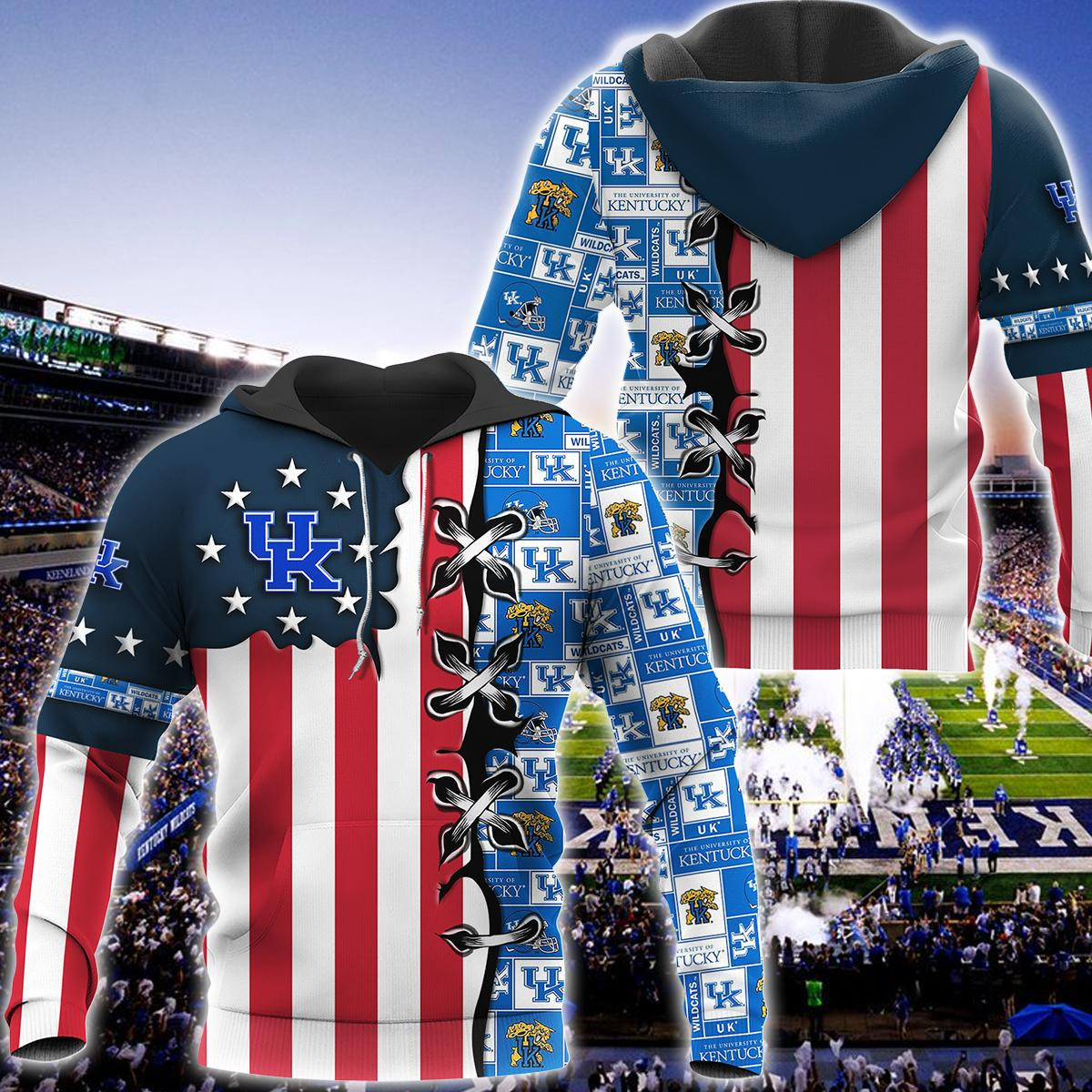 Kentucky Wildcats Hoodie  Zip Hoodie Version 766