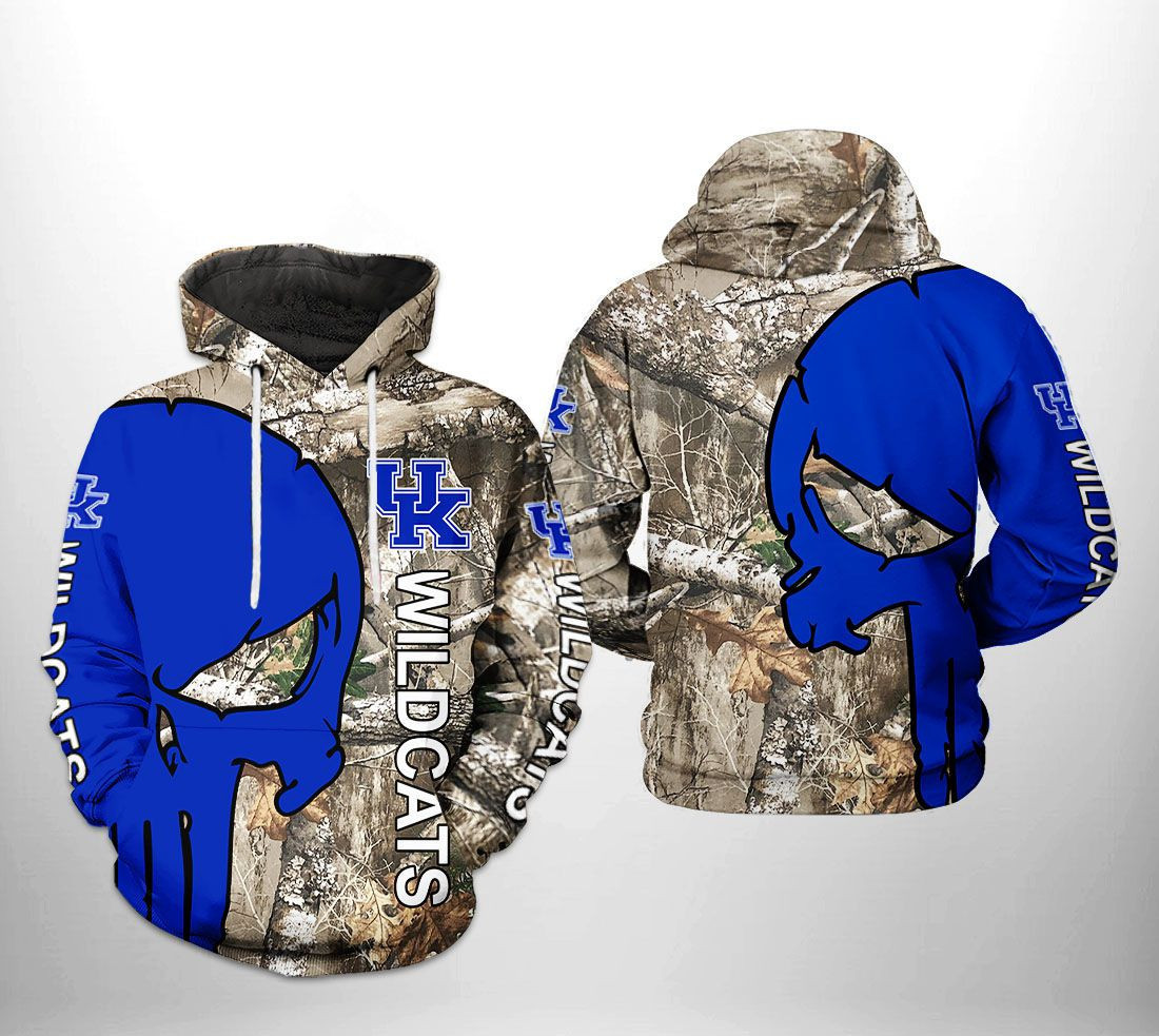 Kentucky Wildcats NCAA Camo Veteran Hunting Hoodie  Zip Hoodie